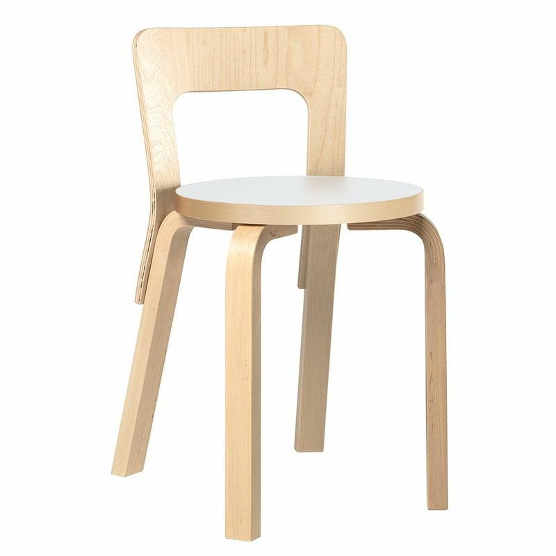 Chairs |   Aalto Chair 65, Birch – White Laminate Chairs Chairs