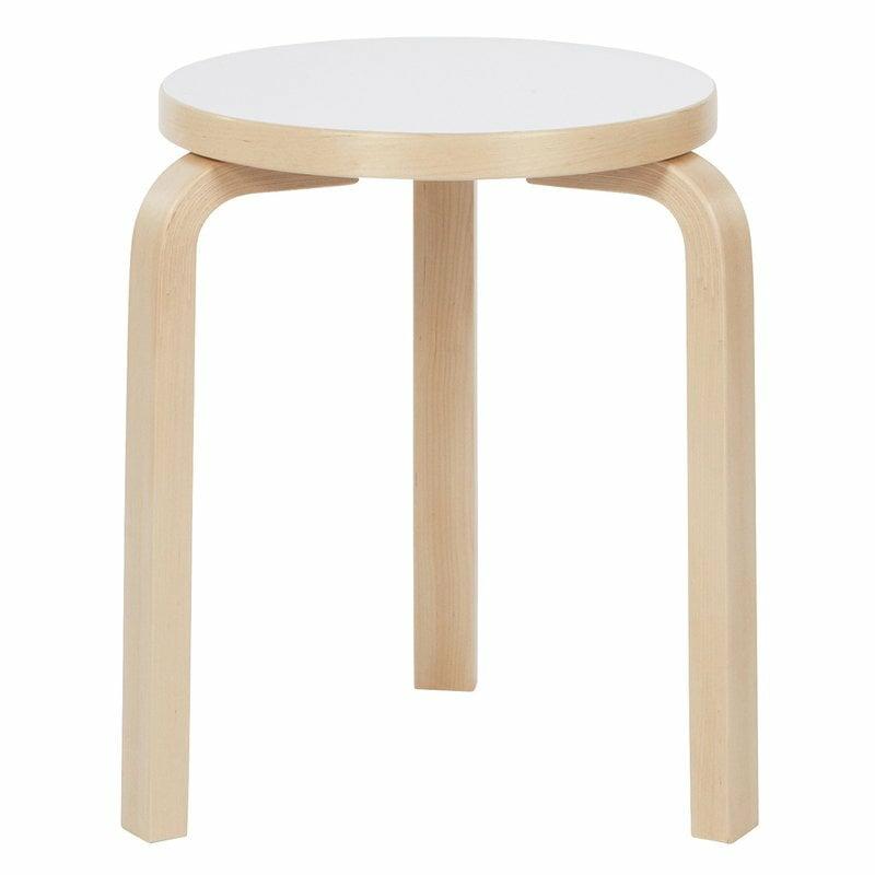 Chairs |   Aalto Stool 60, White Laminate Chairs Chairs