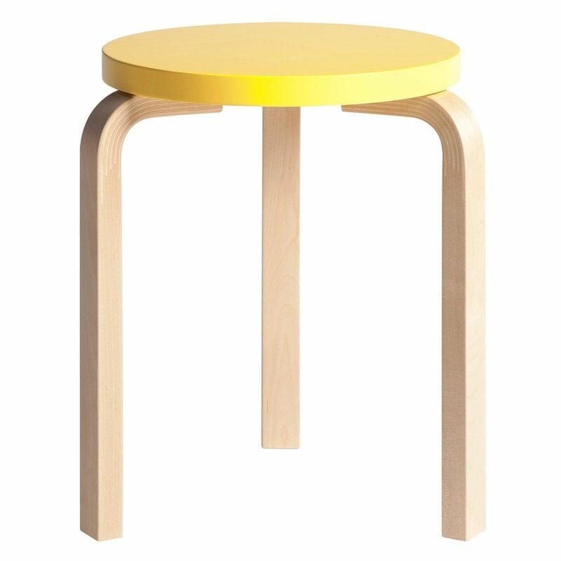 Chairs |   Aalto Stool 60, Yellow – Birch Chairs Chairs