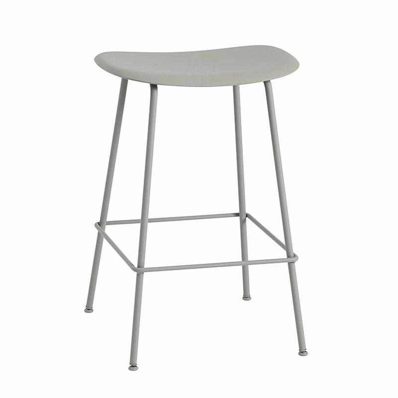 Chairs |   Fiber Counter Stool, 65 Cm, Tube Base, Grey Chairs Chairs