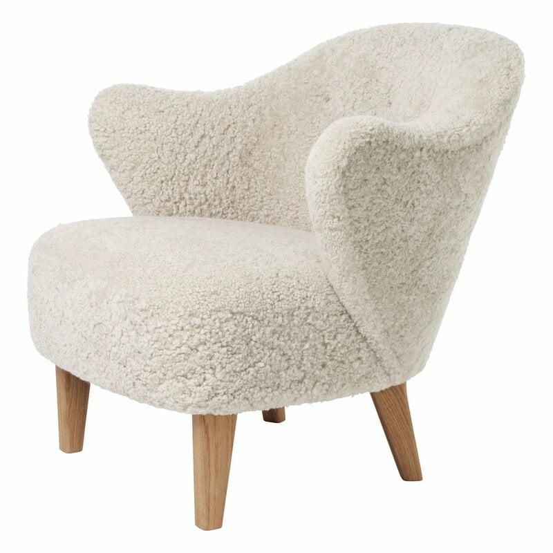 Chairs |   Ingeborg Lounge Chair, Moonlight Sheepskin – Natural Oak Chairs Chairs