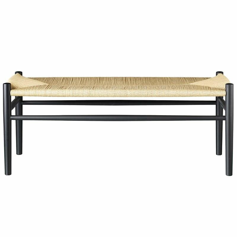 Chairs |   J83B Bench, Black – Natural Chairs Chairs