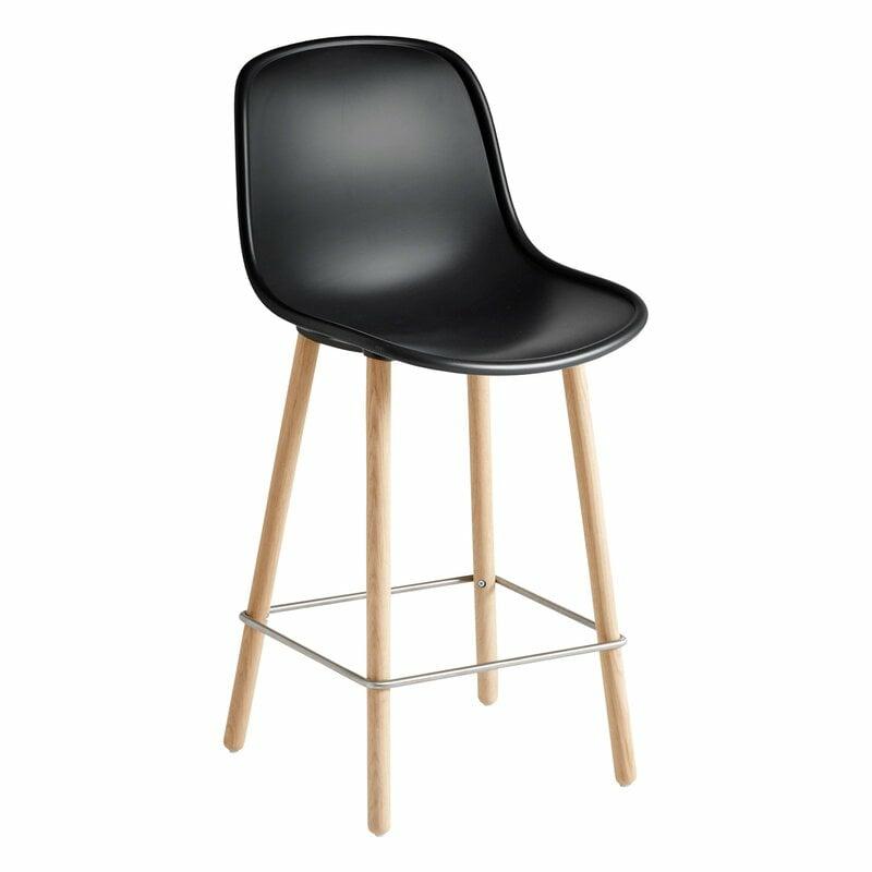 Chairs |   Neu 12 Bar Stool, Soft Black – Oak – Steel Chairs Chairs