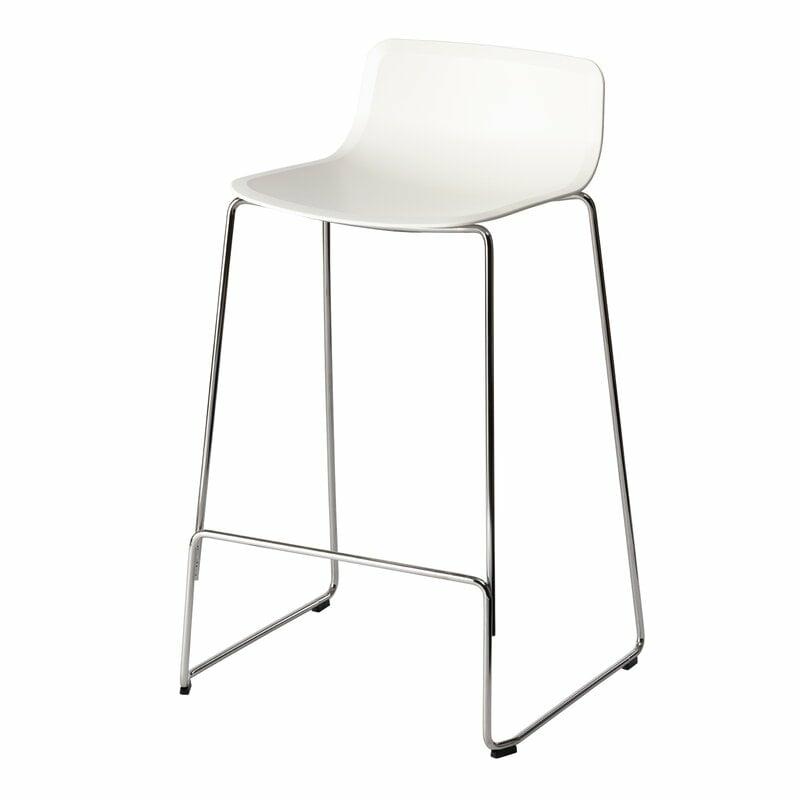 Chairs |   Pato Bar Stool, 67 Cm, White – Chrome Chairs Chairs