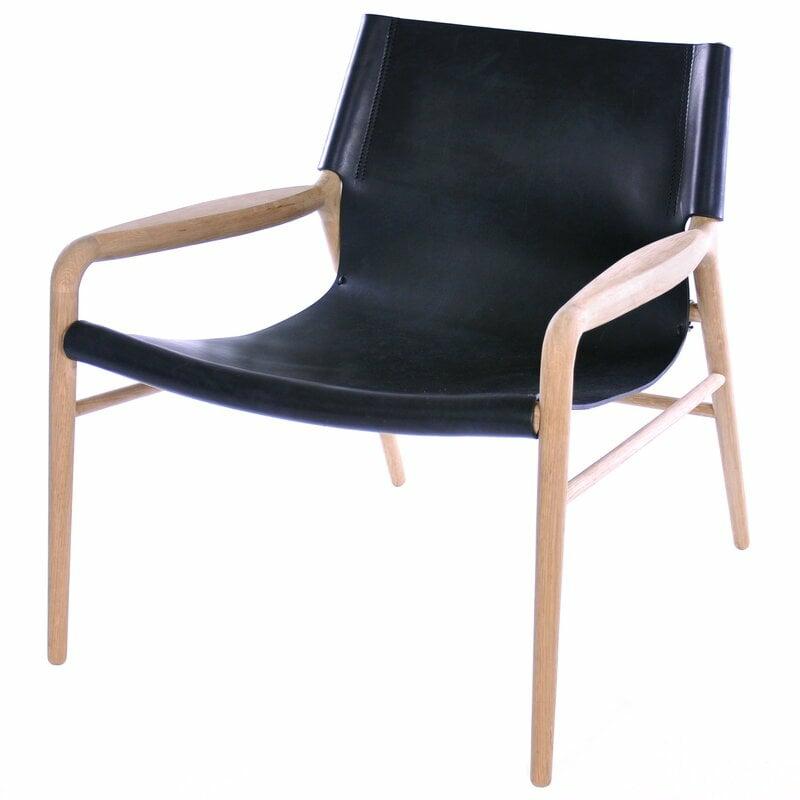 Chairs |   Rama Chair, Black Leather – Soaped Oak Chairs Chairs