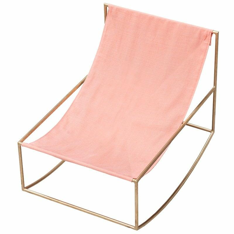 Chairs |   Rocking Chair, Brass – Pink Chairs Chairs