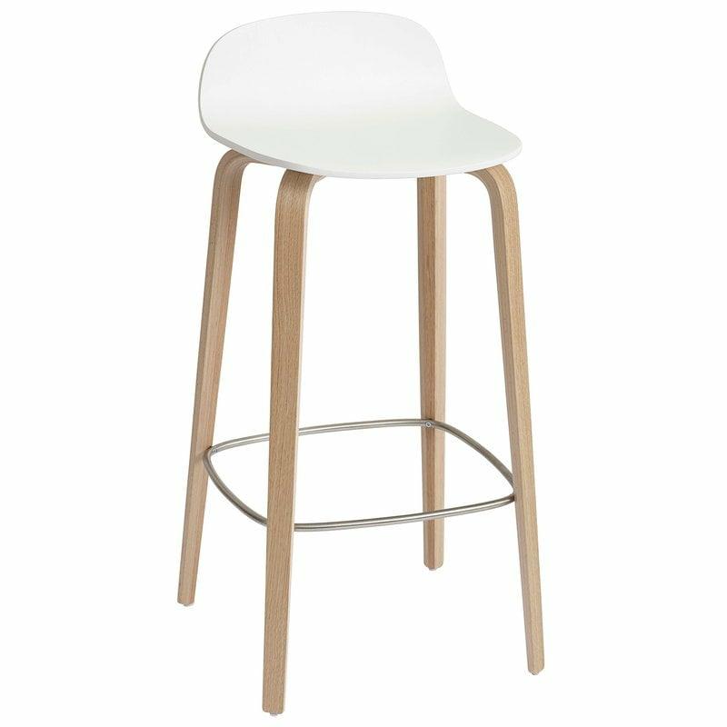 Chairs |   Visu Bar Stool, 75 Cm, Oak – White Chairs Chairs