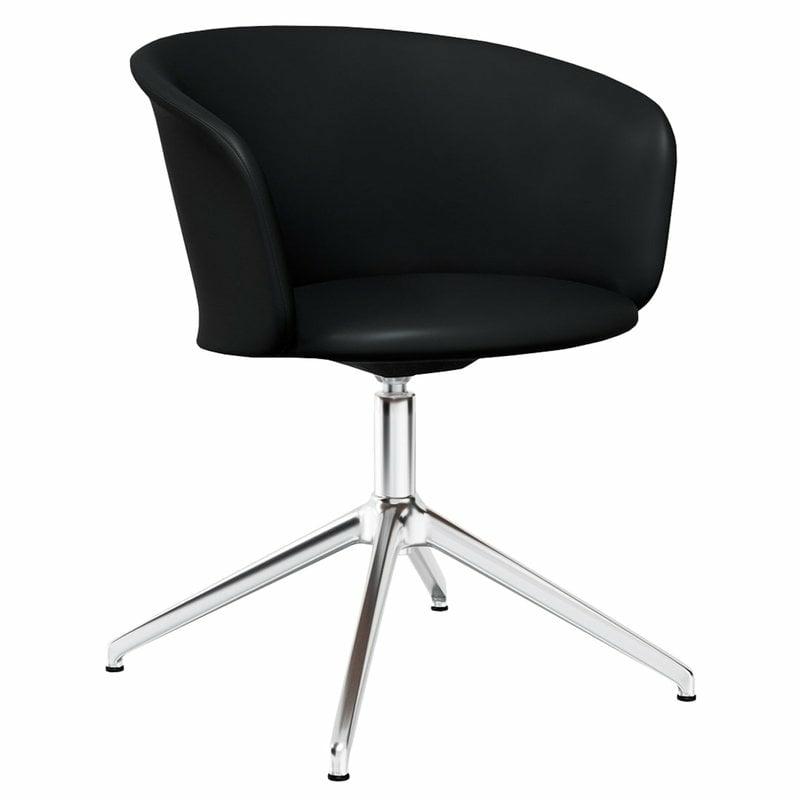 Home Office & Office Furniture |   Kendo Swivel Chair, Black Leather – Polished Aluminium Home Office & Office Furniture Home Office & Office Furniture