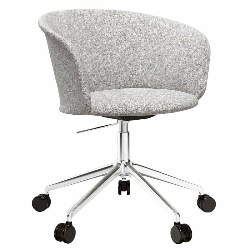 Home Office & Office Furniture |   Kendo Swivel Chair W/ Castors, Porcelain – Polished Aluminium Chairs Chairs