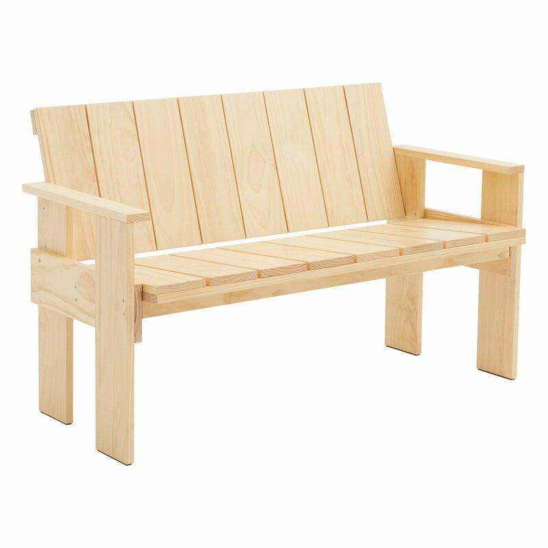 Patio Furniture |   Crate Dining Bench, Lacquered Pine Patio Furniture Patio Furniture