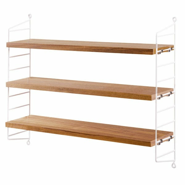 Shelves |   String Pocket Shelf, Oak – White Kids' Furnishings Kids' Furnishings