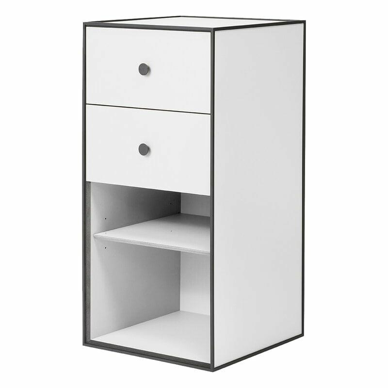 Storage Furniture |   Frame 70 With Shelf, 2 Drawers, White Storage Furniture Storage Furniture