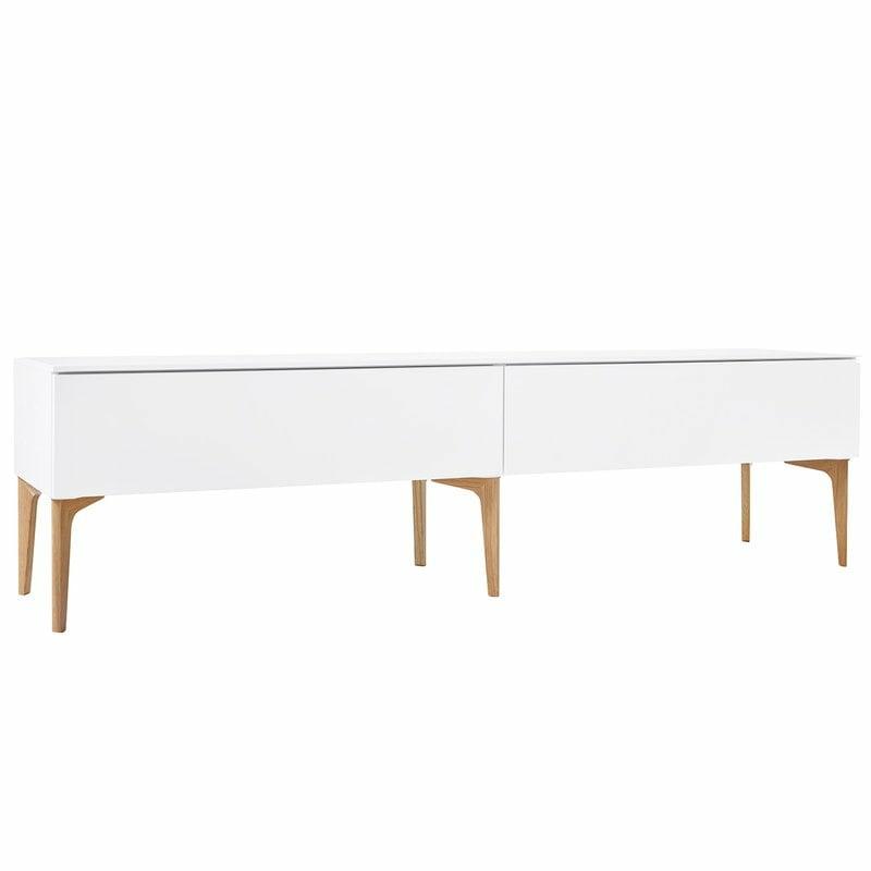 Storage Furniture |   Fuuga Tv Table With Drawers, White – Oak Storage Furniture Storage Furniture