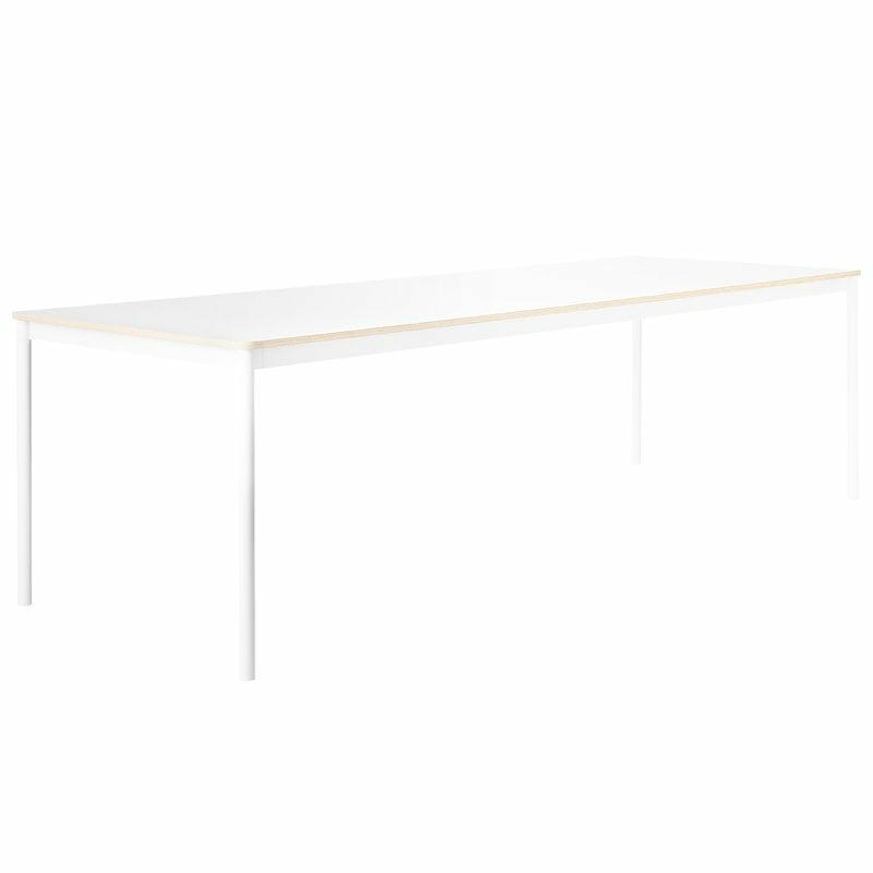 Tables |   Base Table 190 X 85 Cm, Laminate With Plywood Edges, White Tables Tables