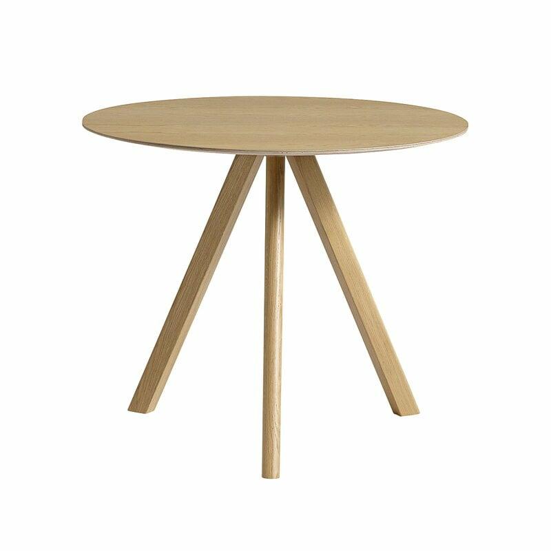 Tables |   Cph20 2.0 Table, 90 Cm, Lacquered Oak – Lacquered Oak Veneer Tables Tables