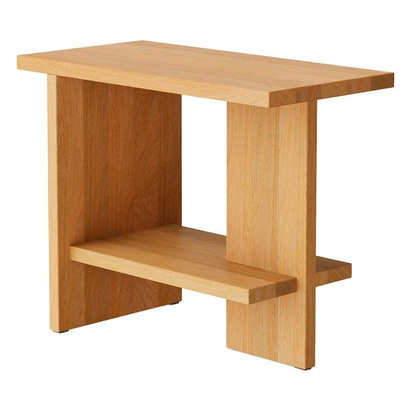 Tables |   Tee Side Table, Rectangular, Matt Lacquered Oak Tables Tables