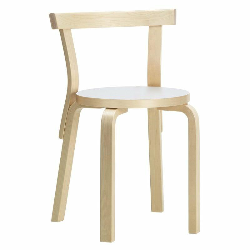 Chairs |   Aalto Chair 68, Birch – White Laminate Chairs Chairs