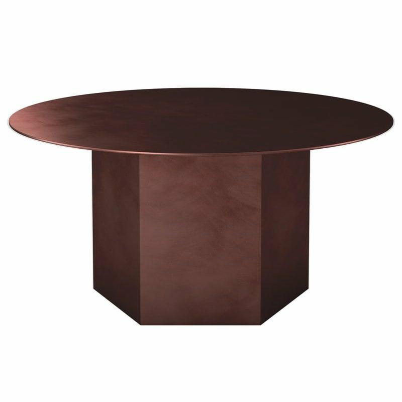 Tables |   Epic Coffee Table, Round, 80 Cm, Earthy Red Steel Tables Tables