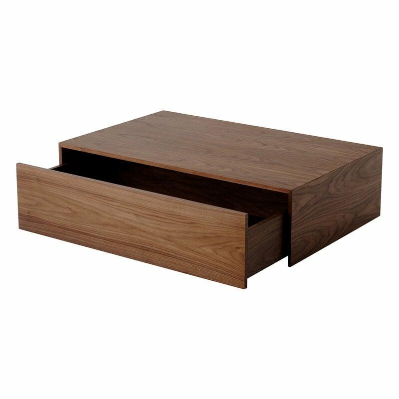 Tables |   Mass High Coffee Table With Drawer, Walnut Tables Tables