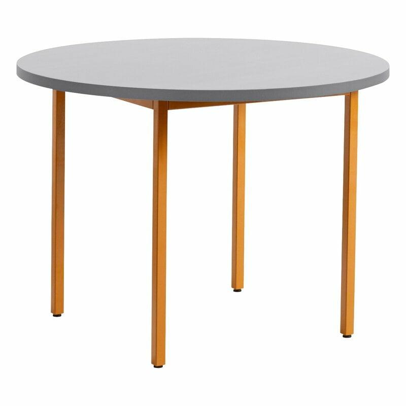 Tables |   Two-Colour Table, 105 Cm, Ochre – Light Grey Tables Tables